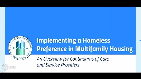 Implementing a Homeless Preference in Multifamily Housing: An Overview 10/25/16