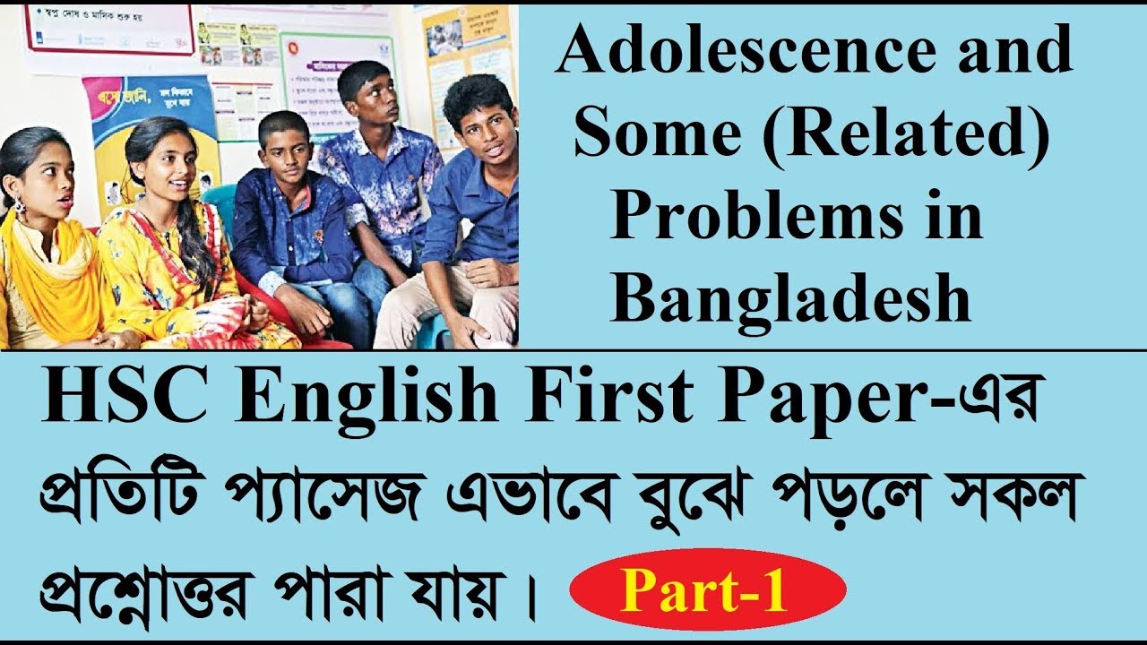 Adolescence and Some (Related) Problems in Bangladesh || Passage ...