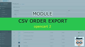 CSV Order Export for Opencart 2