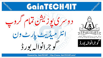 Toppers 2nd Position Holders 1st year result 2024 gujranwala board