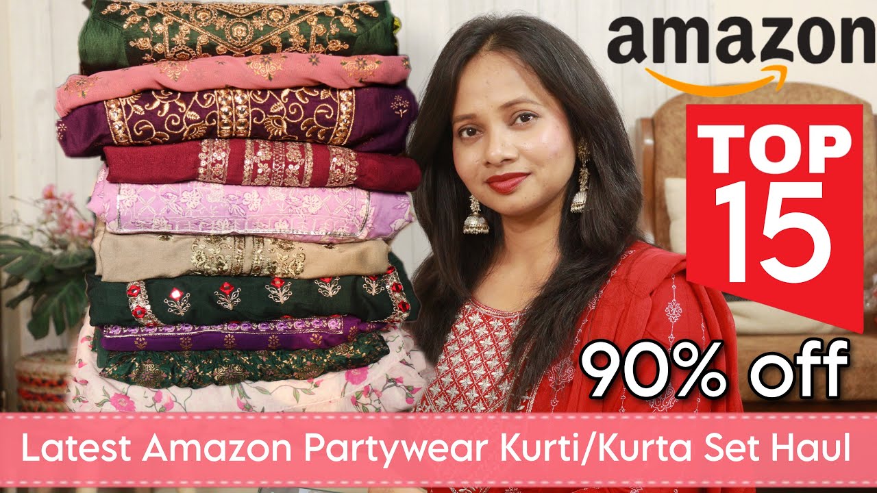 Latest Amazon Kurti/Kurta Set With Dupatta Haul | Ranjana R - YouTube