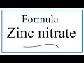 Zinc and Nitrate Compounds