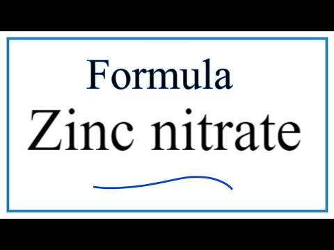 How to Write the Formula for Zinc nitrate