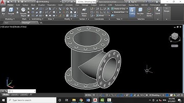Making a 3d pipe joint in Autocad  || Autocad project