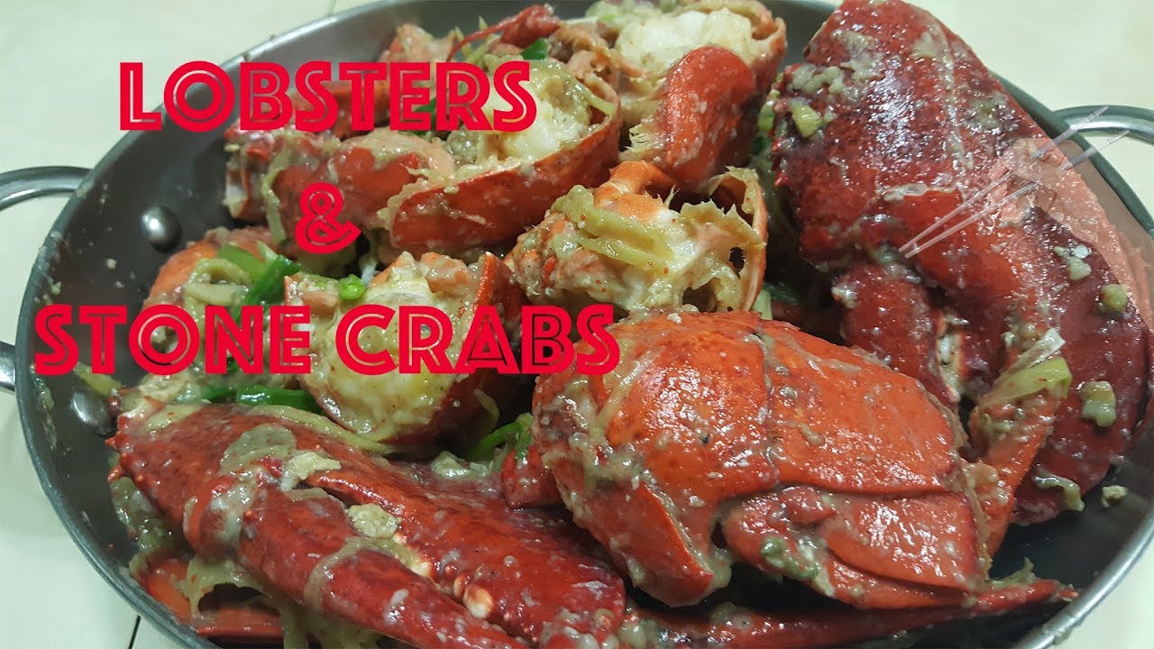 Tôm Hùm & Cua Đá Xào Hành Gừng Lobsters & Stone Crabs With Scallions