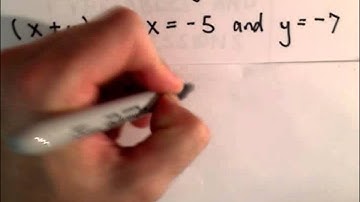 Evaluating Algebraic Expressions for Given Values of X and Y