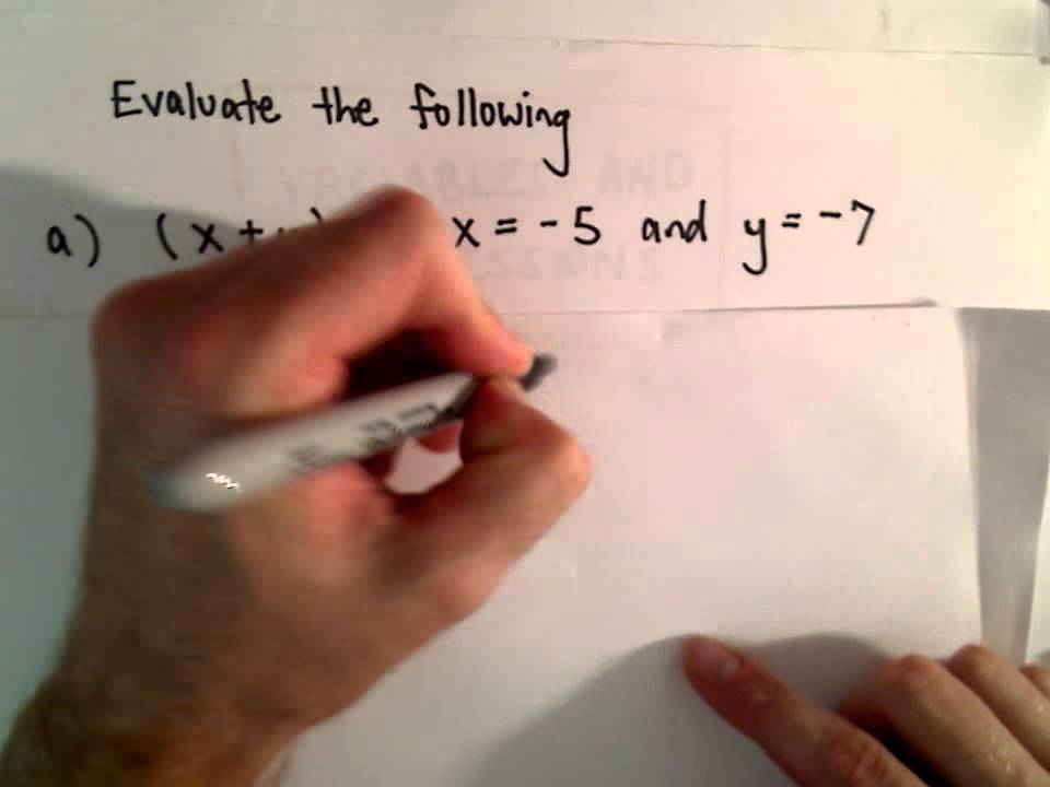 algebra 1 assignment evaluate each using the values given