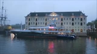 A light show of Amels Holland's  Gene Machine at the Scheepvaartmuseum Amsterdam