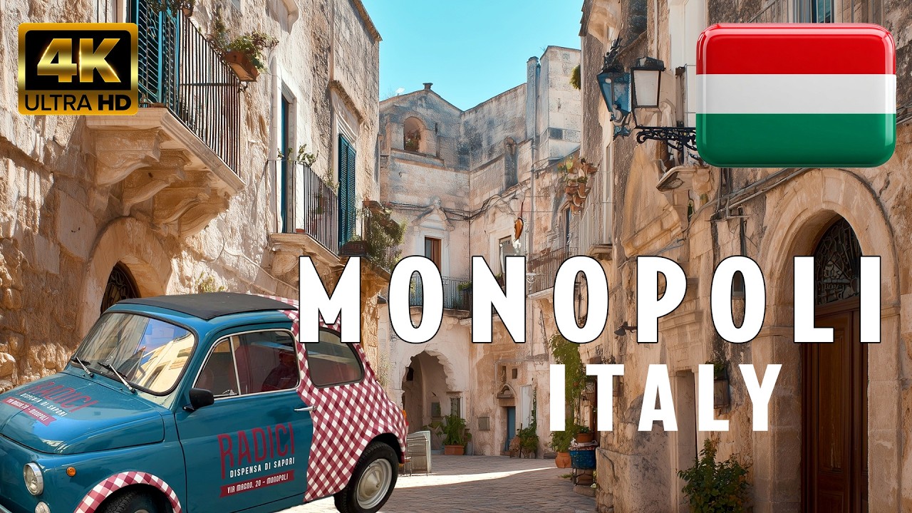 Monopoli Italy [4K] A Hidden Gem of the Adriatic Coast 🇮🇹 walking tour