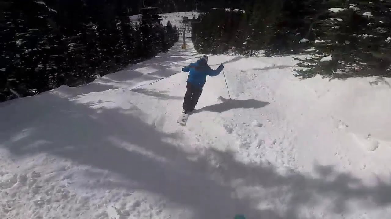 Lake Louise ski hill// My friend is really good at skiing but I never had tried in my life