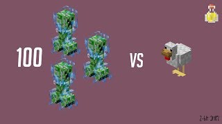LEBIH DARI 100 CHARGED CREEPER VS AYAM DEWA | Minecraft