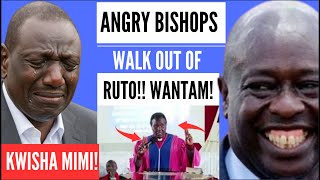RUTO PANICS, ABRUPTLY ENDS SPEECH AT EAK AS ANGRY BISHOPS STAGE WALKOUT AMIDST SPEECH — WANTAM!