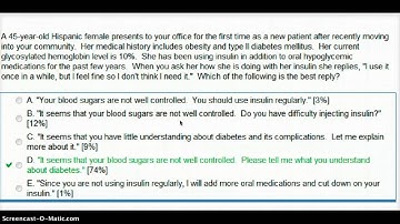 BEHAVIOUR : POORLY CONTROLLED DIABETES