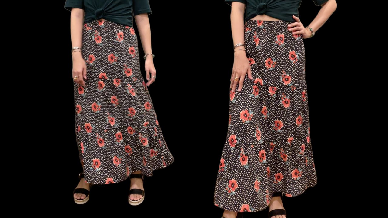 ✂️ Раскраиваем и шьем простые и красивые длинные юбки | Легкий швейный проект для начинающих