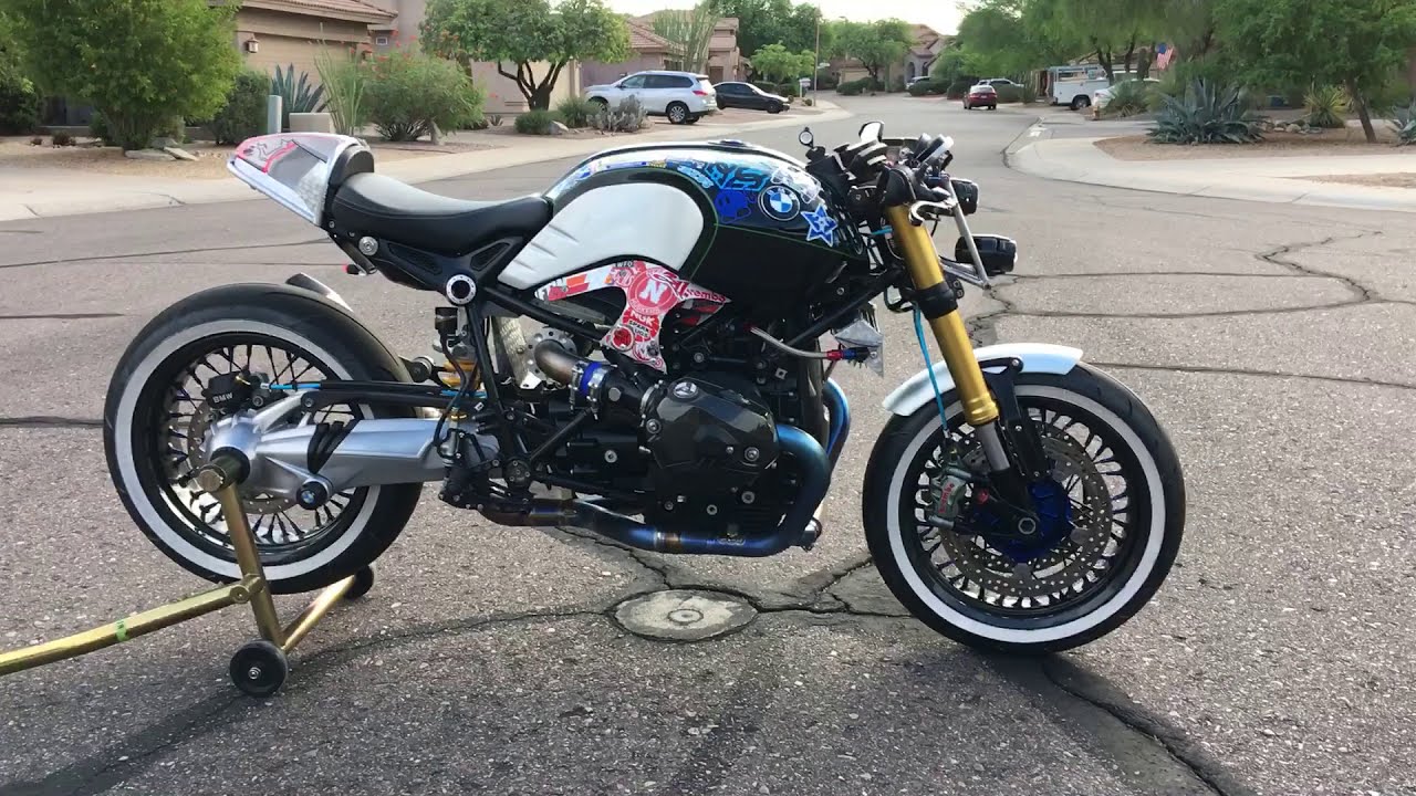 Custom BMW R NineT R9T Cafe Racer Motorcycle - YouTube