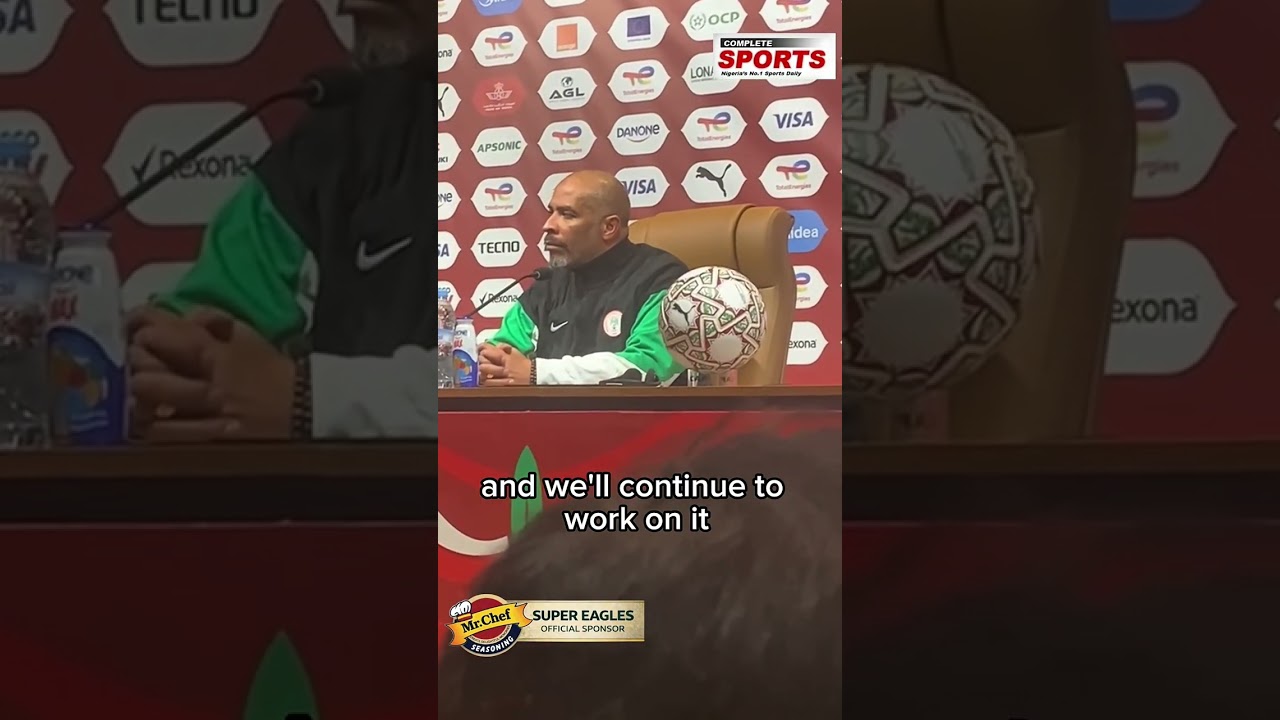 Post-match interview with Nigeria Coach Eric Chelle after Algeria clash 