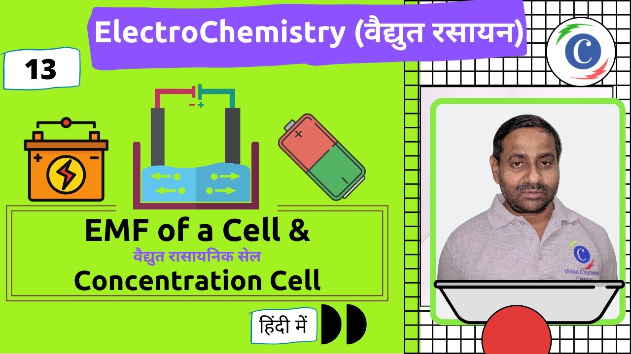 Electromotive force of Electrochemical cell & Concentration cell [Hindi