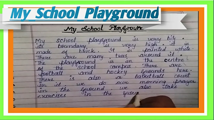 ||Write an essay on my school playground in english||......