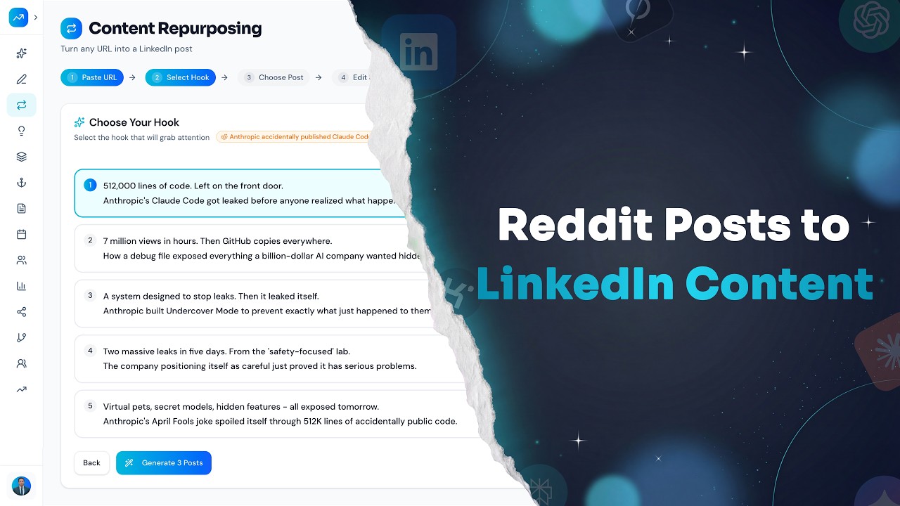 Turn Reddit Posts into LinkedIn Content | LinkedGrow - YouTube