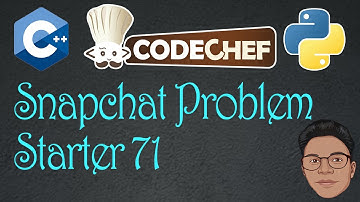 Snapchat codechef solutions || Starter 71 codechef solutions || CPP || Rapid coders