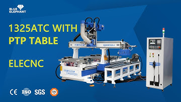Multifunctional 1325 ATC Woodworking CNC Router With PTP Table for Wooden Furniture Customization