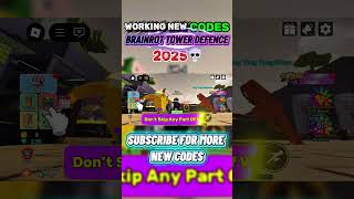 ⚠️BRAINROT TOWER DEFENSE OCTOBER 2025 NEW [CODES]⚠️ #brainrottowerdefensecodes #brainrottowerdefense screenshot 5