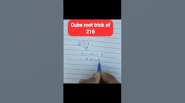 CUBE ROOT TRICK OF 216 #cuberoottrick  #tricks #viralvideo #easy #viral #education