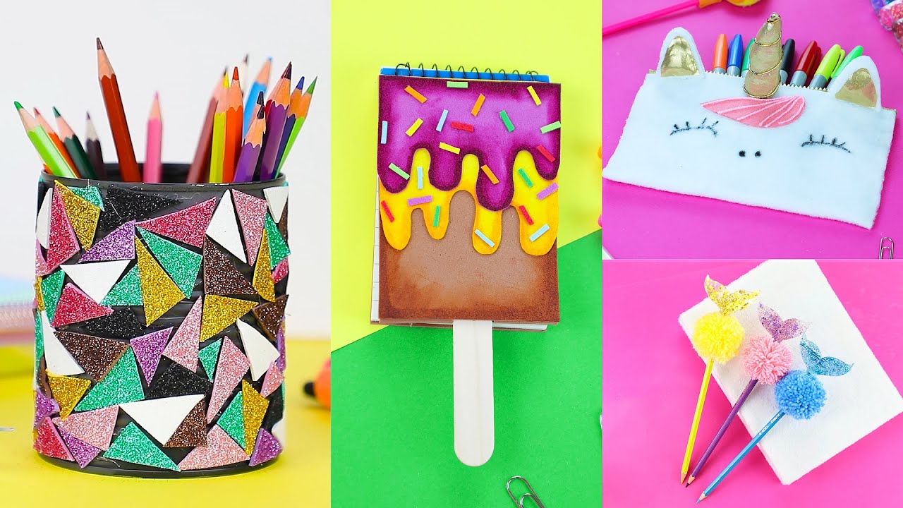 6 Easy DIY School Supplies! Cheap DIY Crafts for Back to School with DIY Lover!