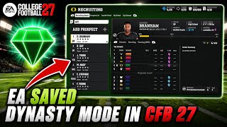 EA Saved Dynasty Mode in CFB 27