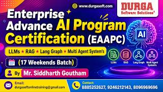 Enterprise Advance AI Program Certification (17 Weekends Batch) tutorial || by Mr. Siddharth Goutham
