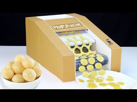 How To Make Mini Pani Puri Making Machine From Cardboard! DIY Panipuri