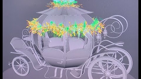 Paint Effects to Polygons and Lattices with Maya on my Carriage project