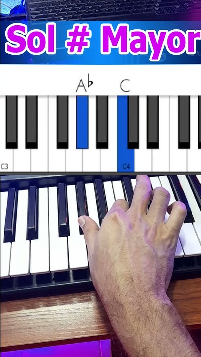 Como hacer el Acorde de Sol # Mayor en el piano - YouTube