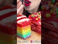 ASMR RAINBOW CAKE *CREPE CAKE 크레이프 케이크 먹방 EATING SOUNDS #shorts