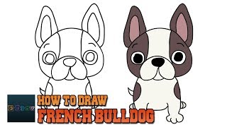 bulldog french drawing draw easy step dog drawings bulldogs cartoon tutorial steps painting happy clipartmag