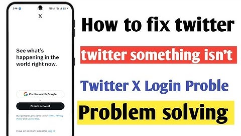 How to fix twitter something isn