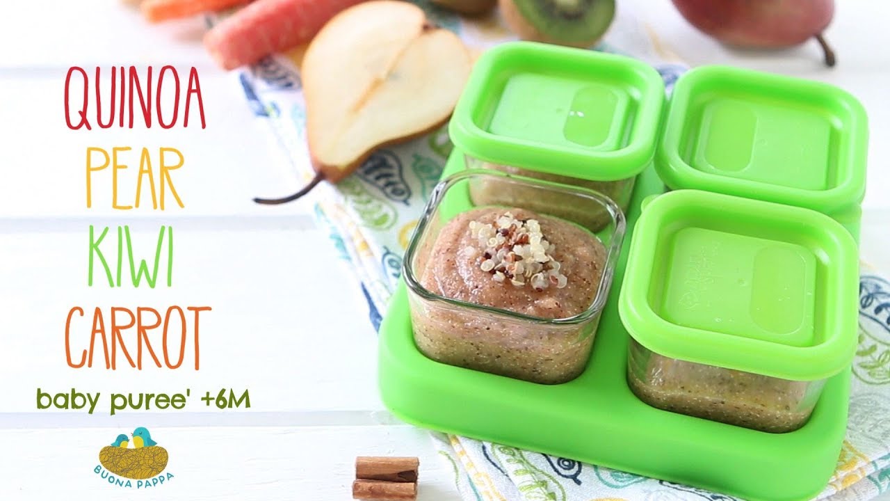 Quinoa Kiwi Pear Carrot Baby Puree +6M | BuonaPappa