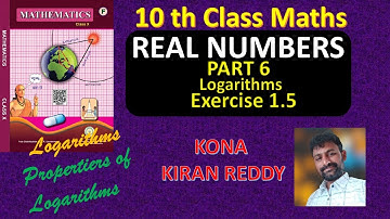 Logarithms/Exercise 1.5 / REAL NUMBERS /10th class/ /AP-TS MATHS