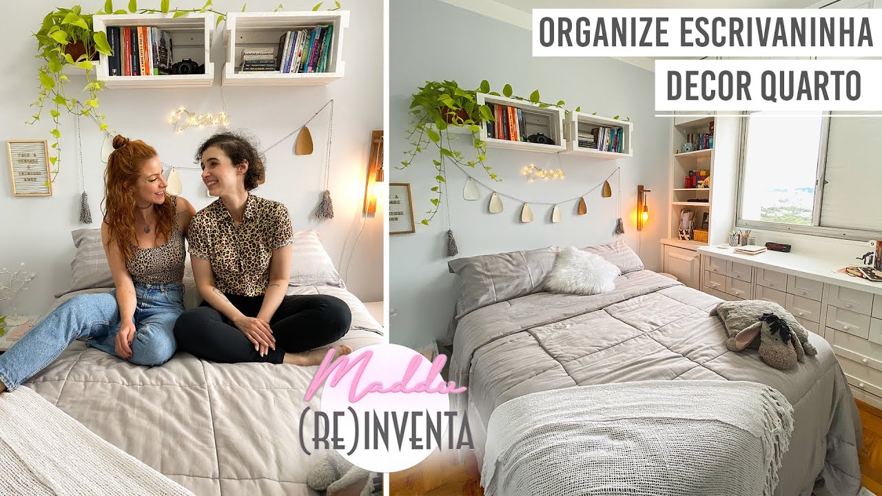 DIY Organize Escrivaninha & Decor Quarto #MadduReinventa - YouTube