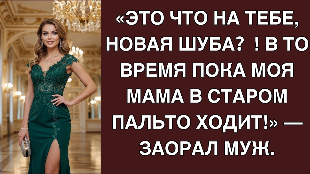 «Это что на тебе, новая шуба？! В то время пока моя мама в старом пальто ходит!» — заорал муж