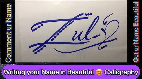 Zul Name Signature Calligraphy | How to Draw |  #mybloopers #asmr #shorts #tiktok #zul