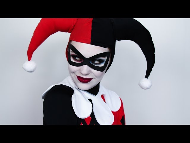 DIY EASY Harley Quinn Mask in under 30 minutes! - YouTube paper-jester-hat-pattern-mardi-gras-crafts-for-kids