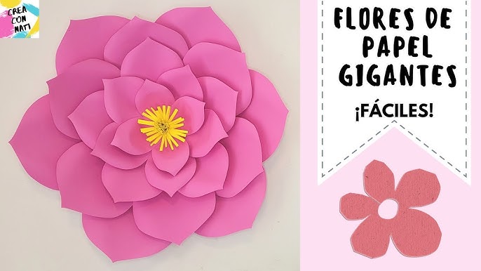 COMO HACER MOLDES PARA FLORES DE PAPEL CARTULINA/FACILES 🌸🌻🌼 