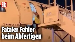 Crew-Mitglied stürzt aus Airbus