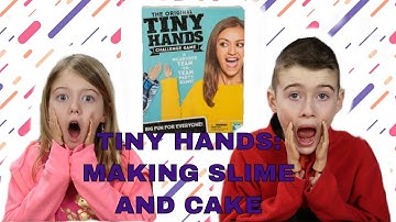 Tiny Hands: Making Cake and Slime with tiny hands!