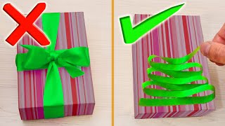 How to decorate gifts, perfect ideas and life hacks for christmas.
make a wrapping paper bow, ribbon tree, use radiator as dispenser!
gi...
