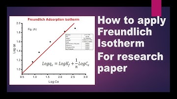 Freundlich  Isotherm || How to apply Freundlich isotherm to experimental data || Asif Research Lab
