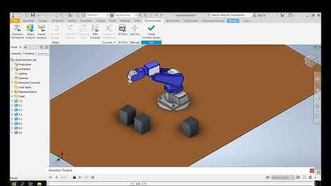 Mô phỏng cánh tay ROBOT trên INVENTOR