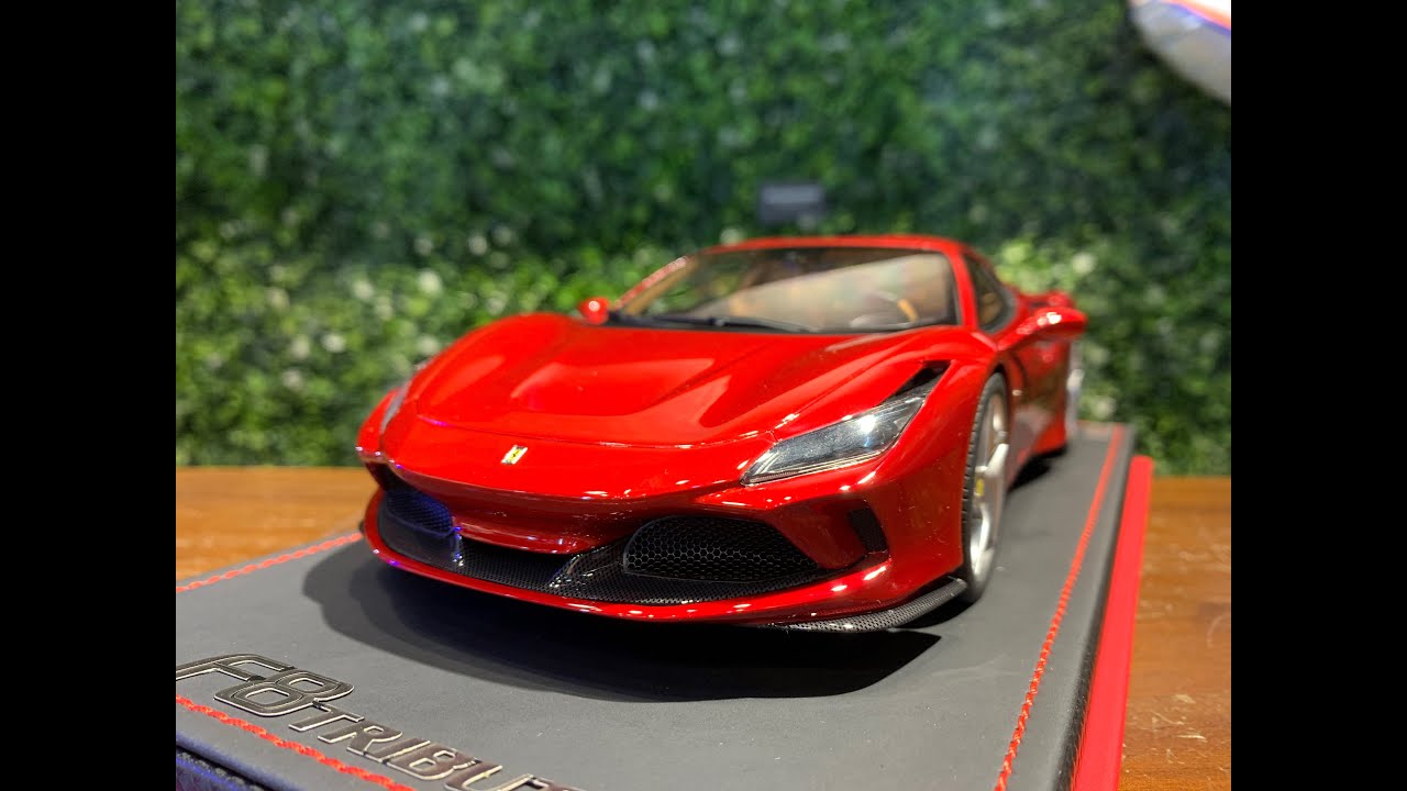 自動車 Ferrari F8 Tributo 1/18 BBR Models 1/18 BBR Ferrari F8 Tributo (Red with Italian Flag Stripe) Resin