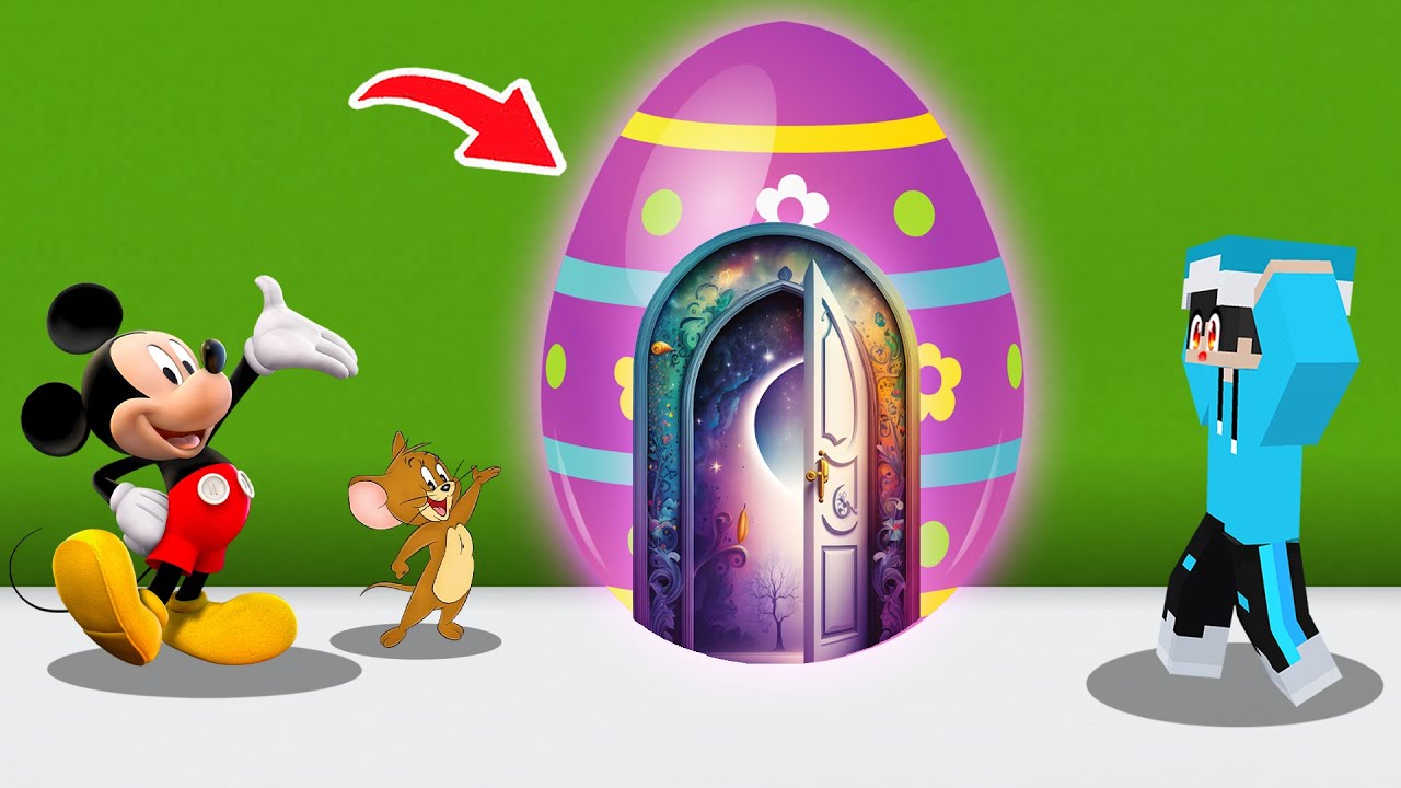 ماين كرافت لكن انا وجيري وميكي ماوس لقينا بيضة عجيبة !!؟😱🔥